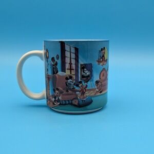 Vintage Mickey Mouse Through The Years Mug Blue 12 oz. Retired Disney